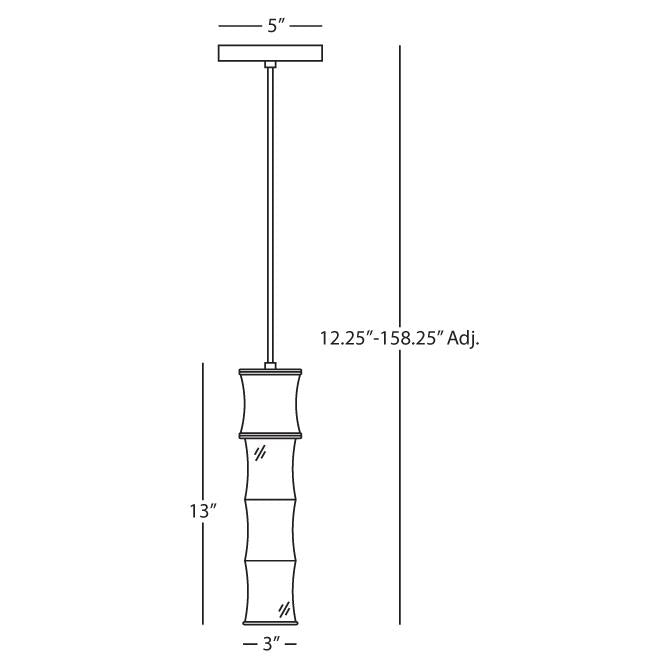 Robert Abbey (MB85) 5" x 13" KANE PENDANT