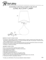 Robert Abbey (MCL91) 11.88" x 23.5" JUNE ACCENT LAMP