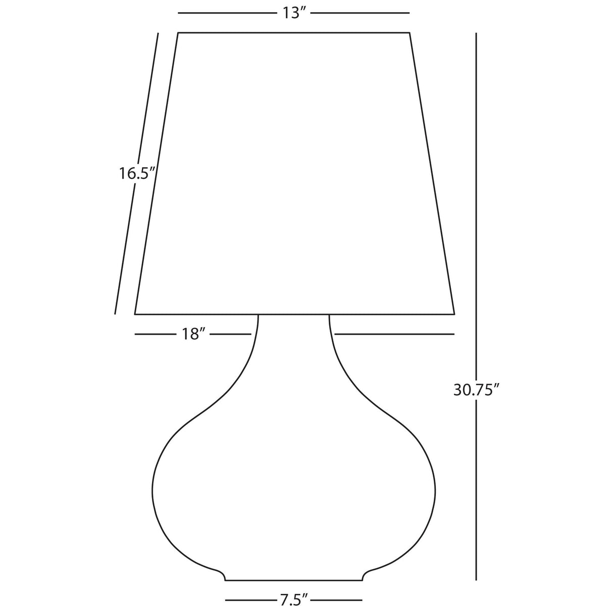 Robert Abbey (MCL99) 15.75" x 30.75" JUNE TABLE LAMP