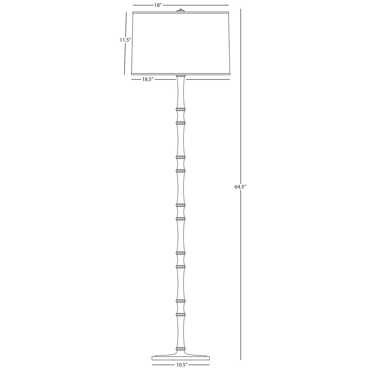 Robert Abbey (MDY74) 10.5" x 64.5" KANE FLOOR LAMP