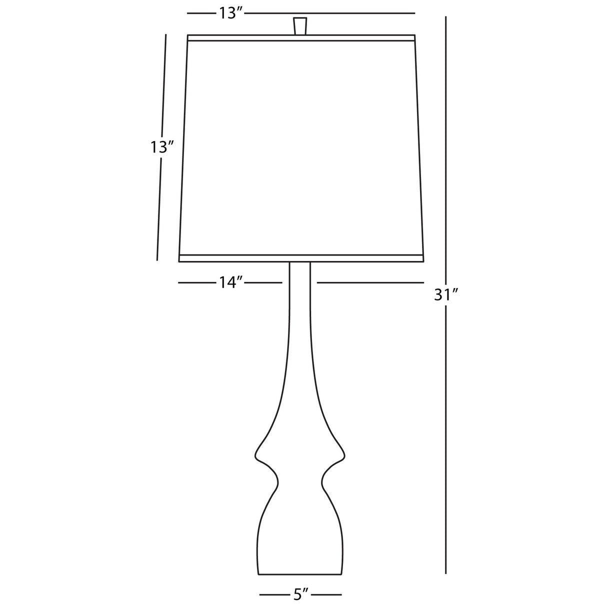 Robert Abbey (MLY10) 5.38" x 31" JASMINE TABLE LAMP