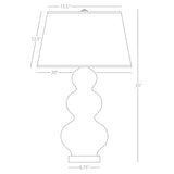 Robert Abbey (MLY43) 10" x 33" TRIPLE GOURD TABLE LAMP