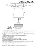 Robert Abbey (MMB23) 14.25" x 27.5" MICHAEL BERMAN NOLAN TABLE LAMP