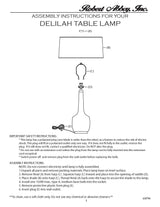 Robert Abbey (MMB70) 8" x 34.31" DELILAH TABLE LAMP