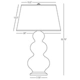 Robert Abbey (MOB42) 10" x 32.75" TRIPLE GOURD TABLE LAMP