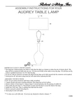 Robert Abbey (MST80) 8.5" x 33.5" AUDREY TABLE LAMP
