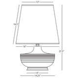 Robert Abbey (MWR23) 14.25" x 27.5" MICHAEL BERMAN NOLAN TABLE LAMP
