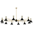 Robert Abbey (OS12BN) 76" x 10.19" CLARE CHANDELIER