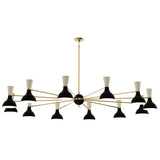 Robert Abbey (OS12BN) 76" x 10.19" CLARE CHANDELIER