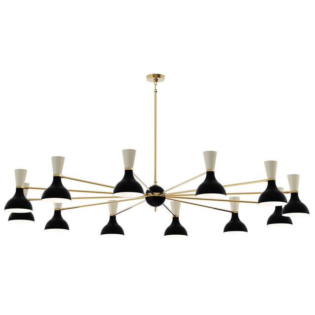 Robert Abbey (OS12BN) 76" x 10.19" CLARE CHANDELIER