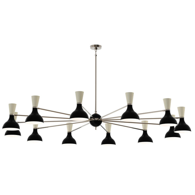 Robert Abbey (OS13BN) 76" x 10.19" CLARE CHANDELIER