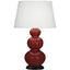 Robert Abbey (OX41X) 10" x 32.75"-0" TRIPLE GOURD TABLE LAMP