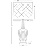 Robert Abbey (PC38) 7.38" x 34.25" EMMA TABLE LAMP