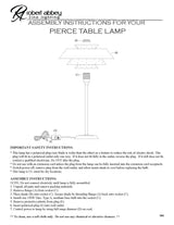 Robert Abbey (PM780) 17" x 26.5" PIERCE TABLE LAMP