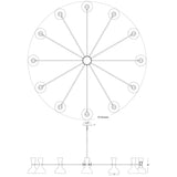 Robert Abbey (RR12RR) 76" x 10.19" CLARE CHANDELIER