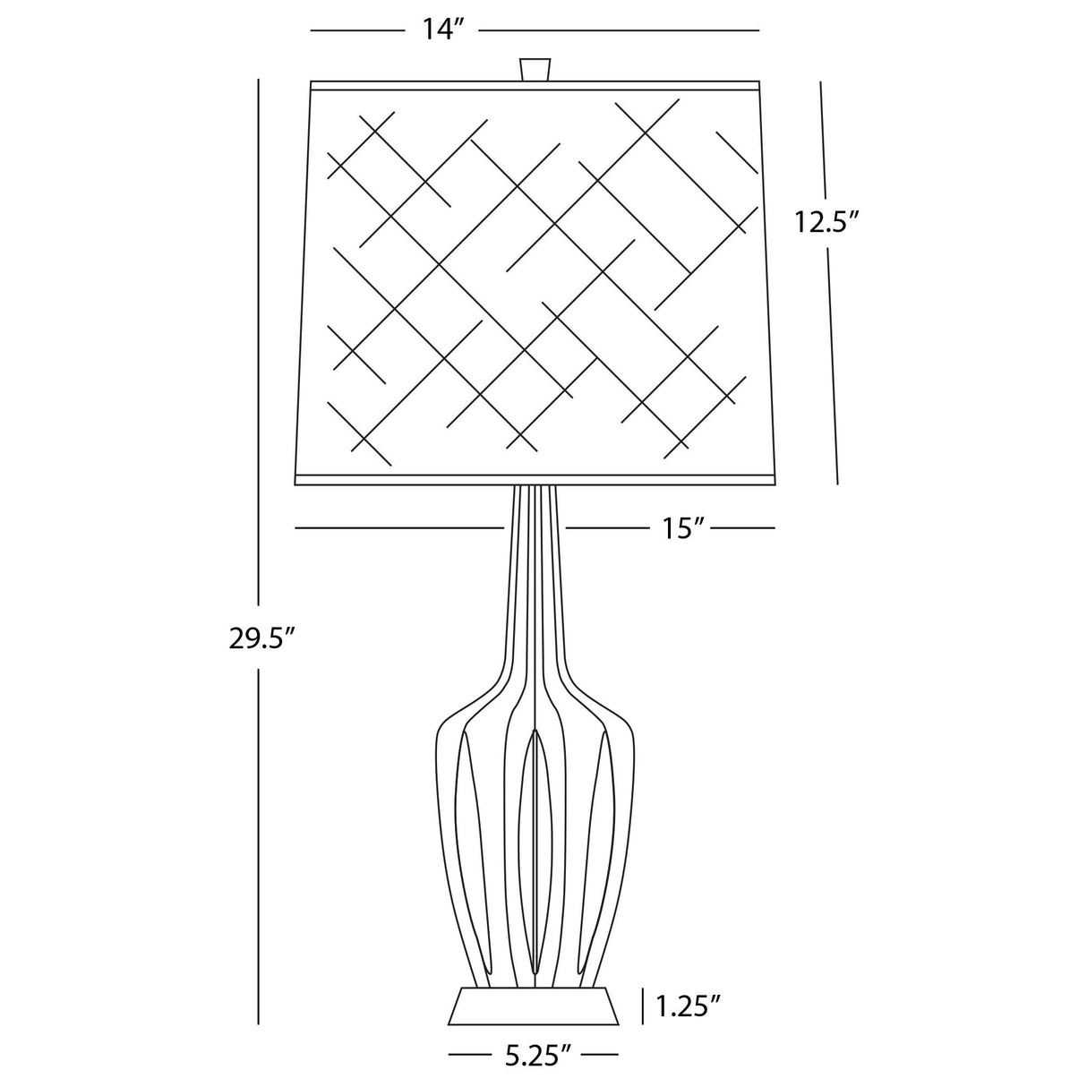 Robert Abbey (RR35) 6.25" x 30" EMMA ACCENT LAMP