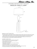 Robert Abbey (RR960) 6.5" x 25.88" MASON TABLE LAMP