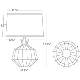 Robert Abbey (RZ989) 8.75" x 17.63" ORION ACCENT LAMP