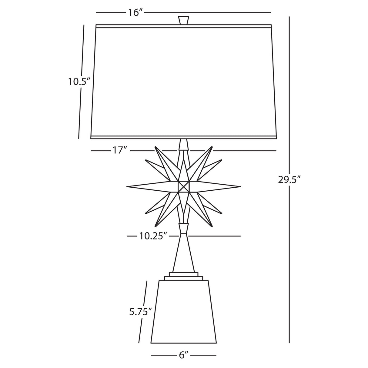 Robert Abbey (S1015) 10.19" x 29.5" COSMOS TABLE LAMP
