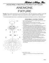 Robert Abbey (S1305) 13" x 6.25" ANEMONE FLUSHMOUNT
