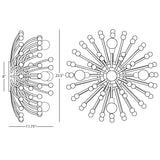 Robert Abbey (S1306) 23.5" x 11.63" ANEMONE FLUSHMOUNT