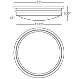 Robert Abbey (S1317) 15.75" x 5.25" RODERICK FLUSHMOUNT