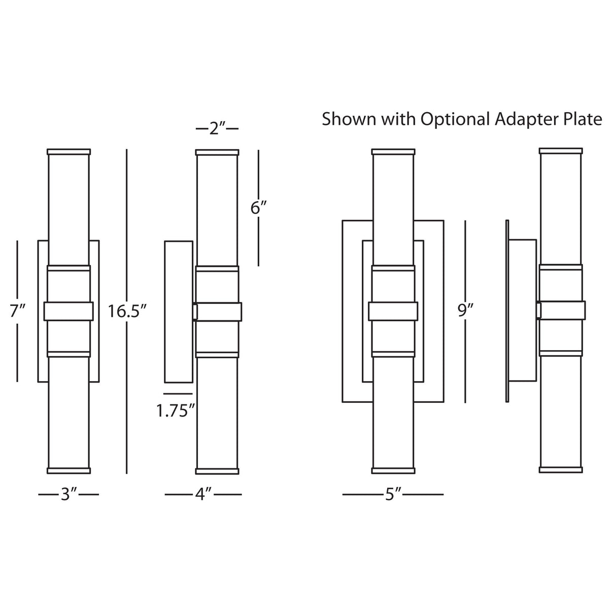 Robert Abbey (S1350) 3" x 16.31" RODERICK WALL SCONCE