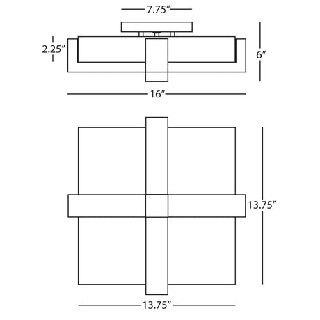 Robert Abbey (S139) 16" x 6" DOUGHNUT FLUSHMOUNT