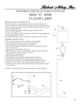 Robert Abbey (S149G) 9" x 48.75" DOUGHNUT FLOOR LAMP