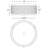 Robert Abbey (S203) 16" x 7.25" MARCEL FLUSHMOUNT