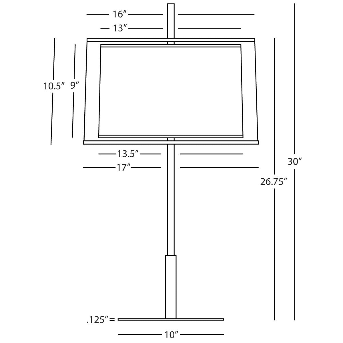 Robert Abbey (S2190) 10" x 30" SATURNIA TABLE LAMP