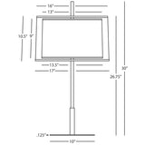 Robert Abbey (S2190) 10" x 30" SATURNIA TABLE LAMP