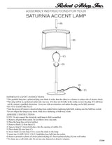 Robert Abbey (S2194) 8" x 22.75" SATURNIA ACCENT LAMP