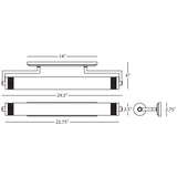 Robert Abbey (S250) 24.5" x 2.63" WYATT WALL SCONCE