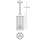 Robert Abbey (S3336) 7.5" x 17" COLE PENDANT