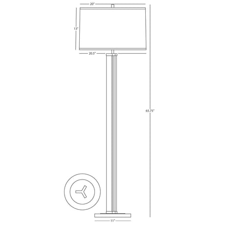 Robert Abbey (S473B) 11" x 65.38" FINEAS FLOOR LAMP