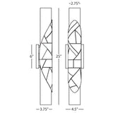 Robert Abbey (S621) 4.5" x 25" MICHAEL BERMAN BRUT WALL SCONCE