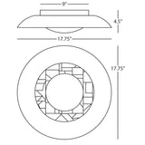 Robert Abbey (S626) 17.75" x 4.5" MICHAEL BERMAN BRUT FLUSHMOUNT