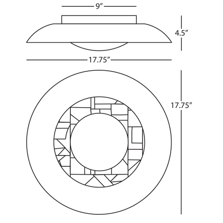 Robert Abbey (S626) 17.75" x 4.5" MICHAEL BERMAN BRUT FLUSHMOUNT