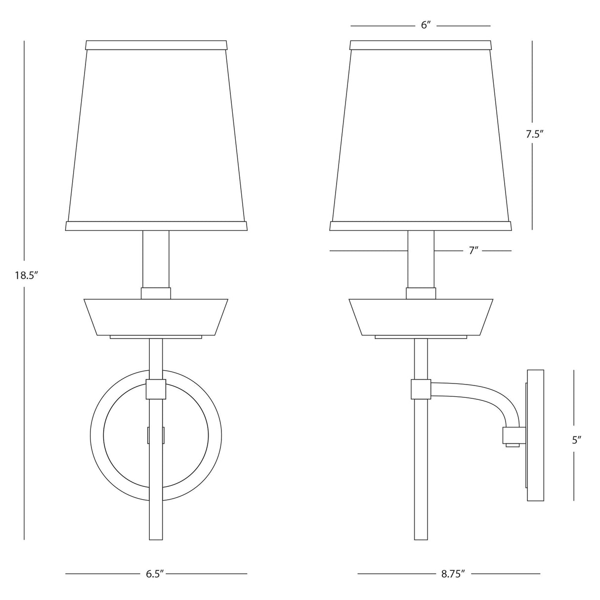 Robert Abbey (S629C) 6.5" x 18.38" CRISTALLO WALL SCONCE