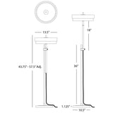 Robert Abbey (S914) 13.5" x 43.75" ELLIOTT FLOOR LAMP