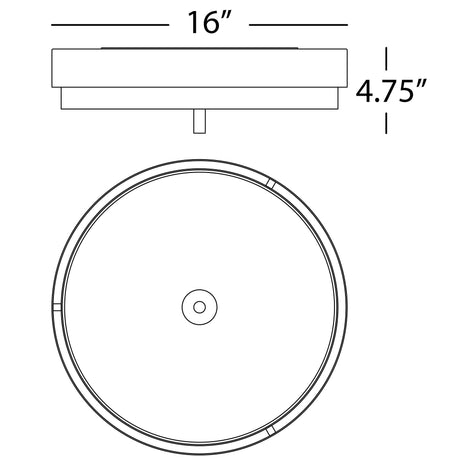 Robert Abbey (S917) 16" x 4.63" ELLIOTT FLUSHMOUNT