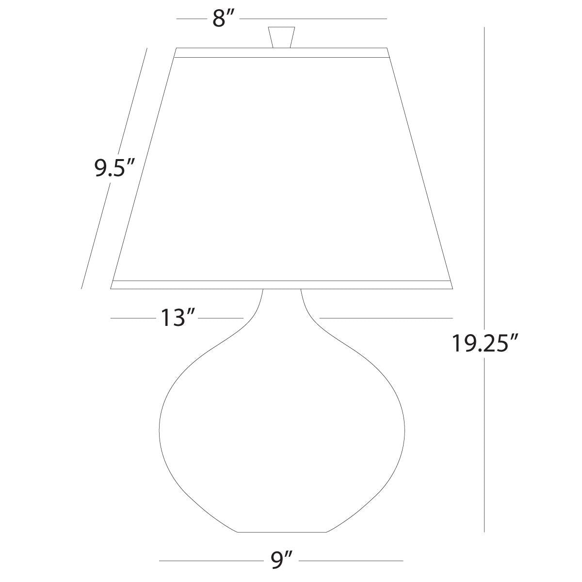 Robert Abbey (S9870) 9" x 19.25" DAL ACCENT LAMP