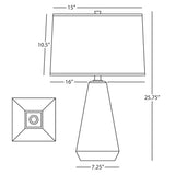 Robert Abbey (S9872) 7.25" x 25.63" DAL TABLE LAMP