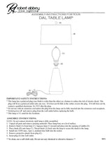 Robert Abbey (S9872) 7.25" x 25.63" DAL TABLE LAMP