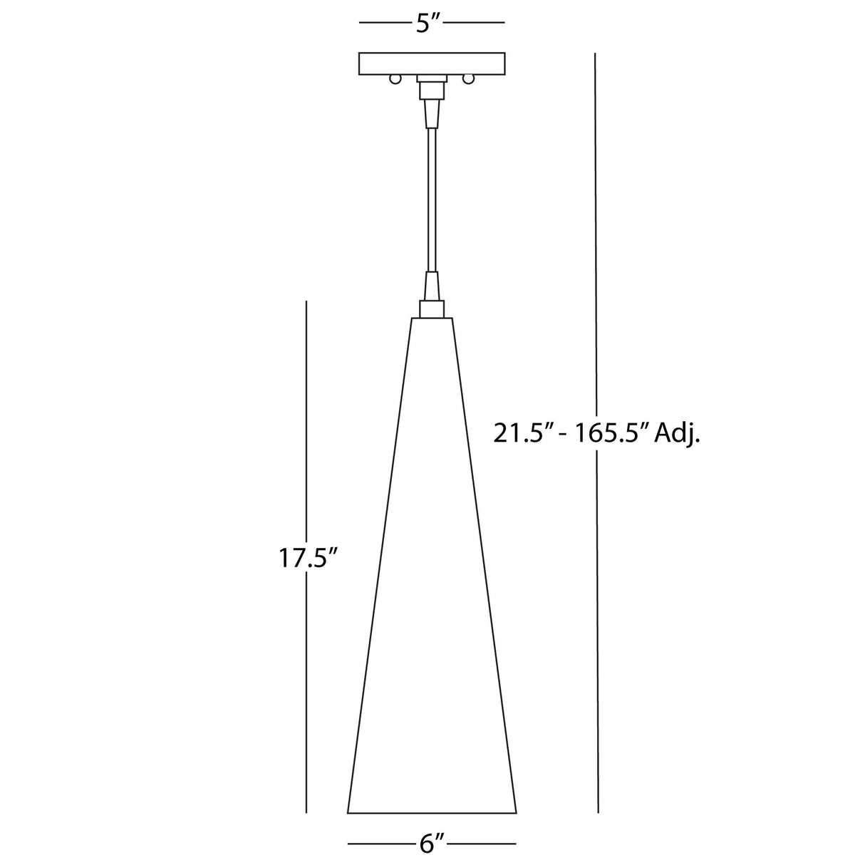 Robert Abbey (S9873) 6" x 17.75" DAL PENDANT