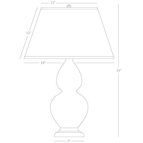 Robert Abbey (SA22X) 9.5" x 31" DOUBLE GOURD TABLE LAMP