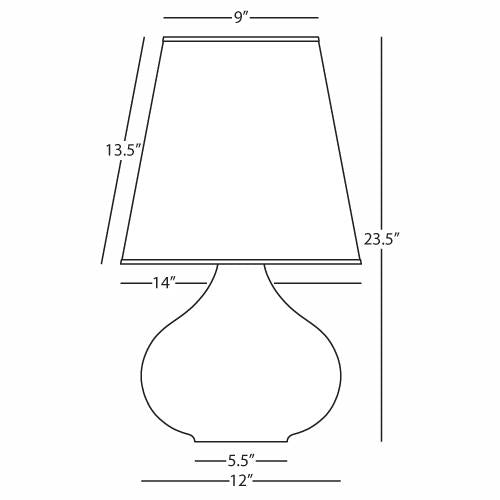 Robert Abbey (SA93) 11.88" x 23.5" JUNE ACCENT LAMP