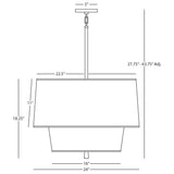 Robert Abbey (SG137) 24" x 18.13" DECKER PENDANT