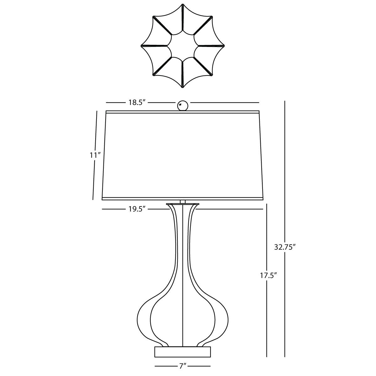 Robert Abbey (ST996) 11.5" x 32.75" PIKE TABLE LAMP